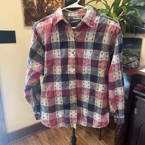 Size large “Company One” flannel shirt in GUC